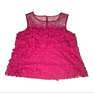 Eva Franco Shonnie Pink Tank Floral Appliqué Large